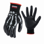 BIG TIME PRODUCTS LLC Foam Coated Nitrile Gloves, Bones Design, Men's M