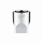 MILWAUKEE Milwaukee 45-34-9041 Socket, 15 mm Socket, Standard Socket, 4.921 in OAL, 1/4 in Drive, 6-Point, Chrome Vanadium Steel TOOLS MILWAUKEE