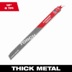 MILWAUKEE Milwaukee SAWZALL TORCH 48-00-5203 Reciprocating Saw Blade, 1 in W, 12 in L, 7 TPI, Carbide Cutting Edge TOOLS MILWAUKEE