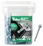 TEKS Teks 21358 Screw, #14 Thread, 2-1/2 in L, Hex Drive, Self-Drilling, Self-Tapping Point, Steel, Zinc HARDWARE & FARM SUPPLIES TEKS