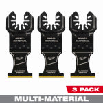 MILWAUKEE Milwaukee 49-25-1523 Blade, 1-3/8 in, 2 in D Cutting, Carbide/HCS/Titanium, 3/PK TOOLS MILWAUKEE