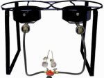 METAL FUSION Double Burner Camp Stove, 20-In.