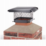 SHELTER Shelter SC99 Shelter Chimney Cap, Steel, Black, Powder-Coated, Fits Duct Size: 7-1/2 x 7-1/2 to 9-1/2 x 9-1/2 in PLUMBING, HEATING & VENTILATION SHELTER