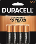 DURACELL Duracell COPPERTOP MN1500 Series MN1500B4Z Battery, 1.5 V Battery, AA Battery, Alkaline, Manganese Dioxide ELECTRICAL DURACELL