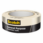 SCOTCH Scotch 20501.5 Masking Tape, 60.1 yd L, 1-1/2 in W, Paper Backing, Beige PAINT SCOTCH   