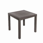 CMT COMMERCE LLC Rattan-Look Side Table, Brown Plastic, 31 In. Square