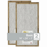 3M COMPANY 14x24 x 1 In. Flat Panel Air Filter, 2-Pk.