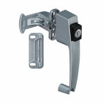 ASSA ABLOY AMERICAS RESIDENTIALI NC Push Button Screen/Storm Door Latch, Silver, 1-3/4 In.