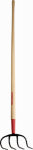RAZOR-BACK Razor-Back 75212 Manure/Refuse Hook with Handle, 8-1/4 in W, 9-1/2 in L, 6 in L Tine, 4-Tine, Wood Handle LAWN & GARDEN RAZOR-BACK