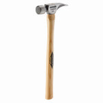 MILWAUKEE ELECTRIC TOOL CORP 14 oz. Titanium Hammer, Milled Face, 18 In. Straight Hickory Handle