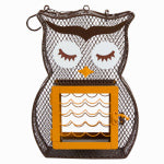 HEATH Heath 21703 Suet and Seed Bird Feeder, Whimsical Owl, Brown/Orange PET & WILDLIFE SUPPLIES HEATH   