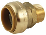 SHARKBITE SharkBite U118LFA Pipe Connector, 3/8 x 1/2 in, MNPT, Brass, 200 psi Pressure PLUMBING, HEATING & VENTILATION SHARKBITE