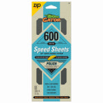 GATOR Gator 7851 Hook and Loop Sandpaper, 9 in L, 3-2/3 in W, 600 Grit, Aluminum Oxide Abrasive, Latex/Paper Backing PAINT GATOR