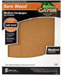 ALI INDUSTRIES Sandpaper, Garnet Medium 100-Grit, 9 x 11-In., 5-Pk. PAINT ALI INDUSTRIES   