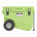 ROVR PRODUCTS RollR 60 Quart Wheeled Hard Cooler with Tow Handle (MATCHA)