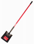 BULLY TOOLS Square-Point Shovel, Fiberglass Cushion-Grip Handle