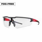 MILWAUKEE Milwaukee 48-73-2012 Safety Glasses, Clear Lens, Black/Red Frame, Unisex, Anti-Fog Lens, Polycarbonate Lens CLOTHING, FOOTWEAR & SAFETY GEAR MILWAUKEE