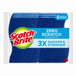 3M COMPANY Non-Scratch Scrub Sponge, 6-Pk.