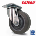 SHEPHERD HDWE. PROD., LLC. 4 in. Gray TPR and Steel Swivel Plate Caster HARDWARE & FARM SUPPLIES SHEPHERD HDWE. PROD., LLC.