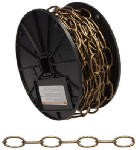 CAMPBELL CHAIN Campbell 072-2003N Decorator Chain, #10, 40 ft L, 35 lb Working Load, Metal, Antique Brass HARDWARE & FARM SUPPLIES CAMPBELL CHAIN