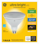 GE GE 93130019 LED Bulb, PAR38 Lamp, 120 W Equivalent, Medium Lamp Base, Dimmable, White, 3000 K Color Temp ELECTRICAL GE