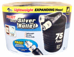 POCKET HOSE POCKET hose Silver Bullet 13489-12 Expanding Garden Hose, 3/4 in, 75 ft L, Plastic, Black HOUSEWARES POCKET HOSE