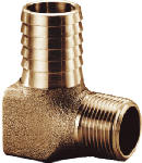 ASHLAND WATER GROUP Hydrant Elbow, Brass, 3/4 x 1 In.