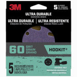 3M COMPANY Sanding Discs, 60-Grit, 5 In., 5-Pk.