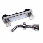 US HARDWARE US Hardware P-008PN Shower Faucet, Plastic, Chrome Plated, 2-Handle AUTOMOTIVE US HARDWARE