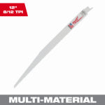 MILWAUKEE ELECTRIC TOOL CORP Sawzall Reciprocating Saw Blade, Bi-Metal, 8/12 TPI, 12 In. TOOLS MILWAUKEE ELECTRIC TOOL CORP