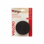 VELCRO BRAND VELCRO Brand 90086 Fastener, 3/4 in W, 5 ft L, Nylon, Black, 5 lb, Rubber Adhesive HARDWARE & FARM SUPPLIES VELCRO BRAND