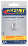 MASTER MAGNETICS Magnet Source 07046 Super Magnet Disc, Neodymium, 0.472 in Dia, 0.118 in H HOUSEWARES MASTER MAGNETICS