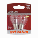 OSRAM SYLVANIA INC 7506 Long Life Miniature Clear Bulb, 7506LL BP2, 2-Pk.