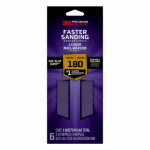 3M COMPANY Sandblaster Sandpaper, 3-2/3 In. x 9 In., 180 Grit, 6-Pk