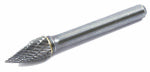 FORNEY Forney 60127 Burr, 3/8 in Dia Cutting, 1/4 in Shank, Tree Pointed Shank, Tungsten Carbide Cutting Edge TOOLS FORNEY
