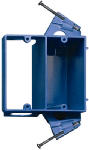 CARLON Carlon SC200DV Outlet Box, 3.69 in L, 4.04 in W, 2 -Gang, PVC, Blue ELECTRICAL CARLON