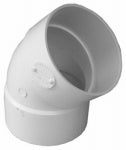 IPEX USA LLC-CANPLAS IPEX 414183BC Sewer Pipe Elbow, 3 in, Hub, 45 deg Angle, PVC, White PLUMBING, HEATING & VENTILATION IPEX USA LLC-CANPLAS