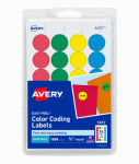 AVERY PRODUCTS CORPORATION Removable Color Coding Labels, 3/4 In. Round, 1008-Pk.