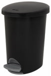 STERILITE Ultra Step-On Wastebasket, Black, 2.6-Gal. HOUSEWARES STERILITE