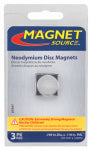 MASTER MAGNETICS Magnet Source 07047 Super Magnet Disc, Neodymium, 0.709 in Dia, 0.118 in H HOUSEWARES MASTER MAGNETICS