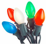 VAST LIGHTING CORP. Christmas 25-Light Set, C7 Multi-Color Ceramic, 25-Ct. HOLIDAY & PARTY SUPPLIES VAST LIGHTING CORP.