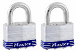 MASTER LOCK Master Lock 5T Padlock, Keyed Alike Key, 3/8 in Dia Shackle, 1 in H Shackle, Boron Alloy Shackle, Steel Body, Laminated HARDWARE & FARM SUPPLIES MASTER LOCK