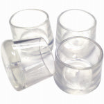 SHEPHERD HDWE. PROD., LLC. Elastomer Leg Tips, 3/4-In., Clear, Thermoplastic, 4-Pk