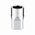 MILWAUKEE Milwaukee 45-34-9081 Socket, 11 mm Socket, Standard Socket, 3.543 in OAL, 3/8 in Drive, 6-Point, Chrome Vanadium Steel TOOLS MILWAUKEE