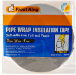 FROST KING Frost King FV15H Pipe Wrap Kit, 15 ft L, 2 in W, 1/8 in Thick, 2 R-Value, Silver PLUMBING, HEATING & VENTILATION FROST KING