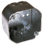 RACO Raco 175 Octagonal Box, 4 in OAW, 2-1/8 in OAD, 4 in OAH, 3-Knockout, Steel Housing Material, Gray ELECTRICAL RACO