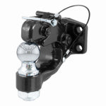 CURT Curt 48190 Ball and Pintle Combination, 10,000 lb, 16,000 lb Working Load, Powder-Coated, 2 in Dia Eye, Steel AUTOMOTIVE CURT