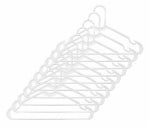 WHITMOR Plastic Hangers, White, 10-Pk. HOUSEWARES WHITMOR