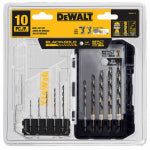 DEWALT DEWALT DWAH1110 Drill Bit Set, 10-Piece, HSS TOOLS DEWALT