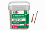 GRK FASTENERS GRK Fasteners RT Series 16105 Screw, #9 Thread, 3-1/8 in L, Reverse Thread, Trim Head, Star Drive, Steel, 348 PAIL HARDWARE & FARM SUPPLIES GRK FASTENERS
